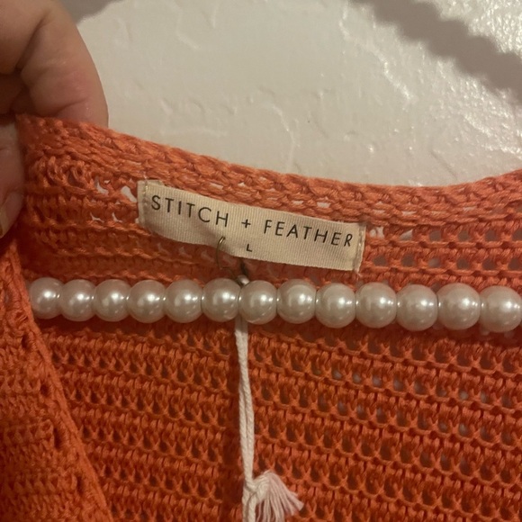 Stitch + Feather Crochet Dress Size L NWT - Picture 5 of 5